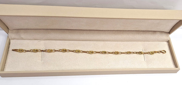 Bracelet Maillon Or Jaune 18K Nœuds Marins