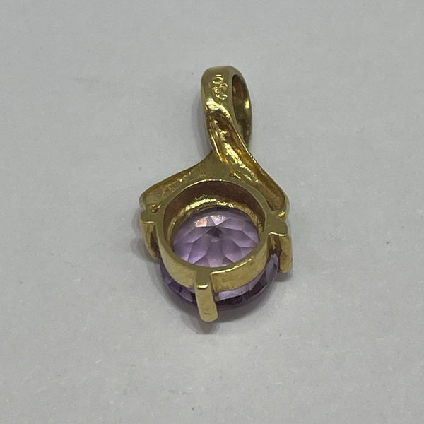 Pendentif Améthyste en Or Jaune 18K - 1.15g