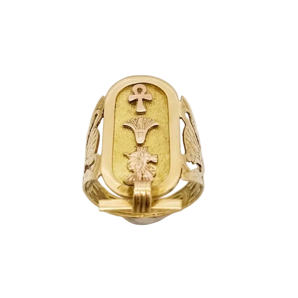 Bague Ancienne en Or Jaune 18K - 3.95G - Taille 54