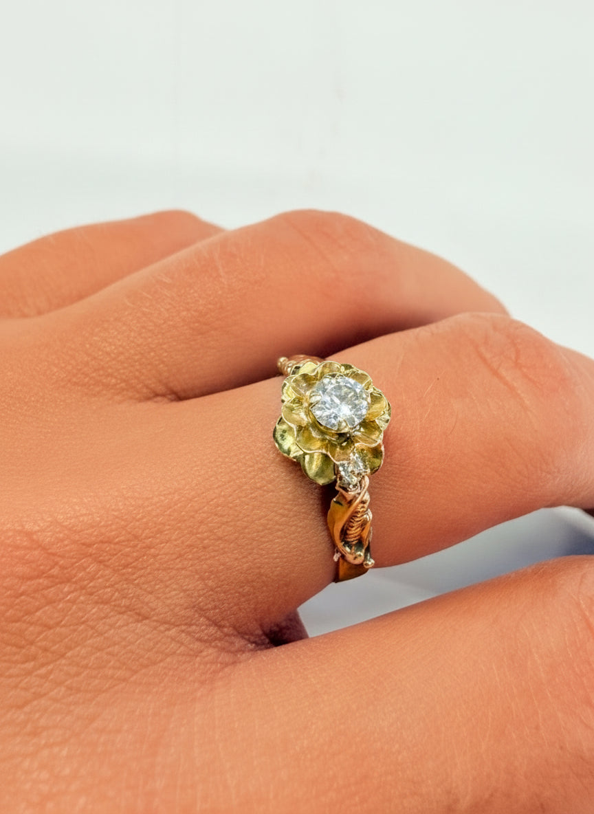 Bague Chou en Or jaune 18K - Taille 56