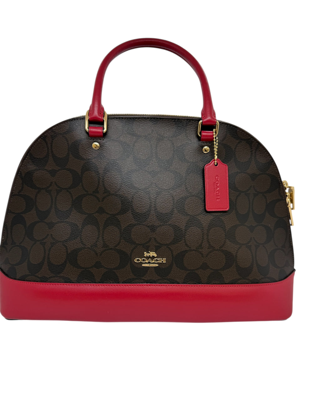 Sac à main Coach Sierra marron/rose, état impeccable