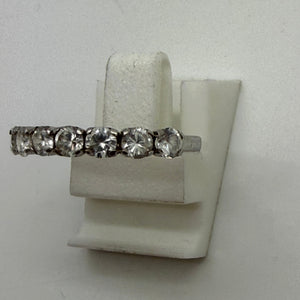 Bague Demi Tour Or Blanc 18 K - Taille 54 - 1.41 G
