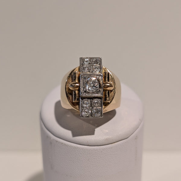 Bagues en or jaune avec diamants
