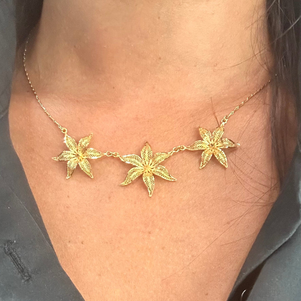 Collier Princesse maille Fantaisie en Or Jaune 18K