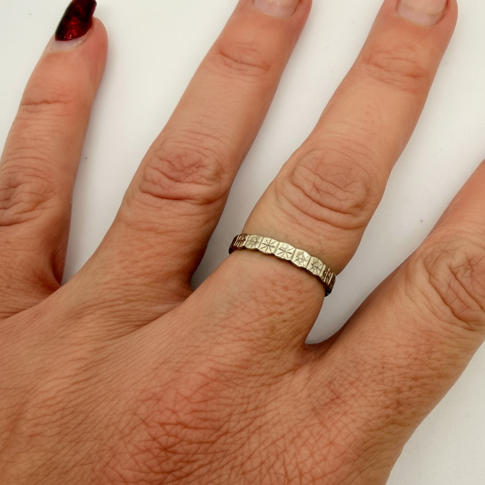 Bagues Tour Complet en Or Gris 18K Taille-53