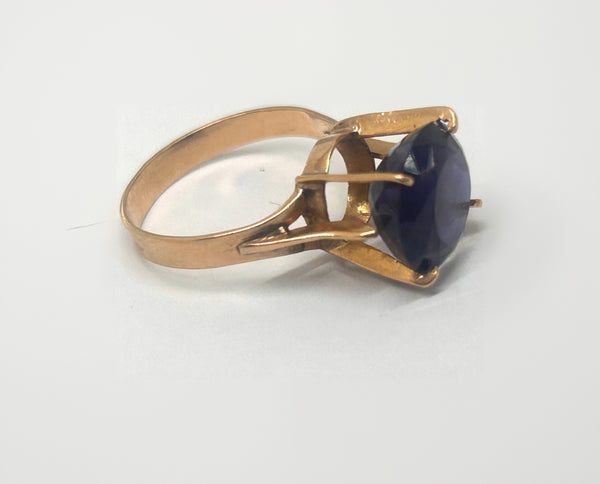 Bague Solitaire Or Jaune 18 K - Taille 52 - 3.26 G