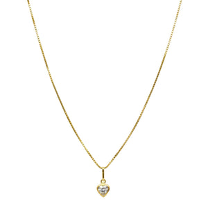 Collier Princesse en Or Jaune avec oxyde de zirconium
