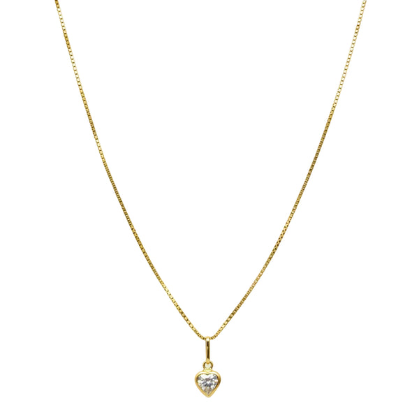 Collier Princesse en Or Jaune avec oxyde de zirconium
