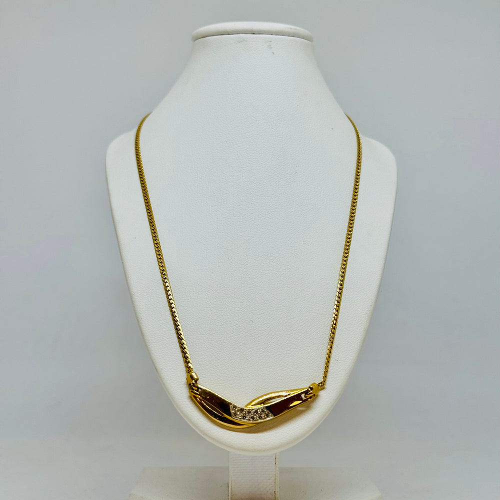 Collier Princesse Or Jaune 18k avec Diamants 10