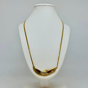Collier Princesse Or Jaune 18k avec Diamants 10