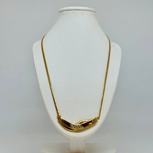 Collier Princesse Or Jaune 18k avec Diamants 10