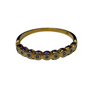 Bague Demi Tour Or Jaune Diamants 750 18K