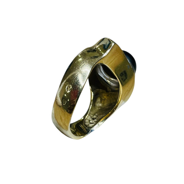 Bague Tank en Or Jaune 18 K - Taille 54 -  13.52 G
