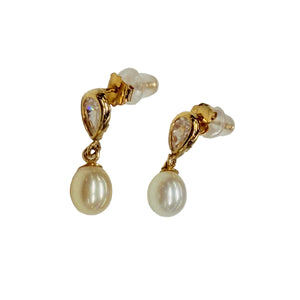 Boucles d'oreilles pendantes en or jaune 18k