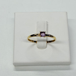 Superbe bague en or jaune 18k avec Améthyste