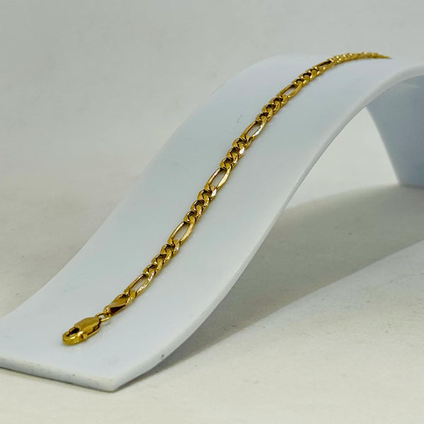 Bracelet Gourmette Or Jaune 18 Carats 21cm - Figaro Maille