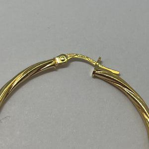 Boucles d'oreilles créoles Or Jaune 18 Carats - 1.63 Grs