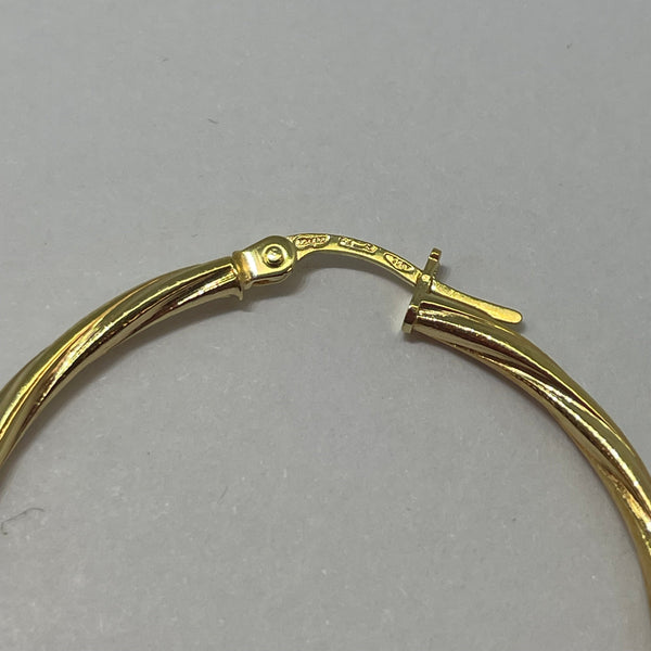 Boucles d'oreilles créoles Or Jaune 18 Carats - 1.63 Grs