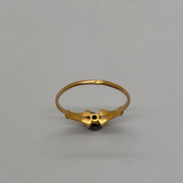 Bague en or jaune et or blanc 18K - taille 54