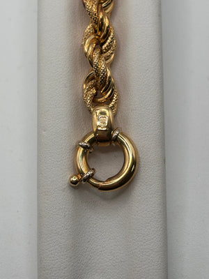 Bracelet maillon torsadé en Or jaune 18K - 16.32G