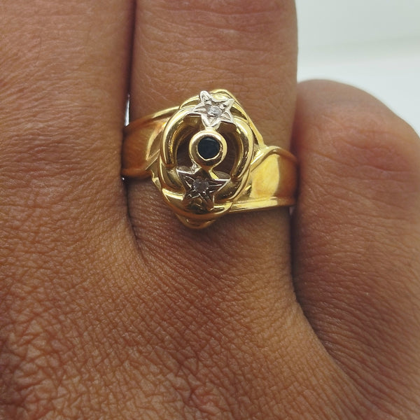 Bague en or jaune 18K - 4.04 Grs - Taille 54