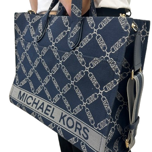 Sac Hobo bleu Michael Kors en jacquard