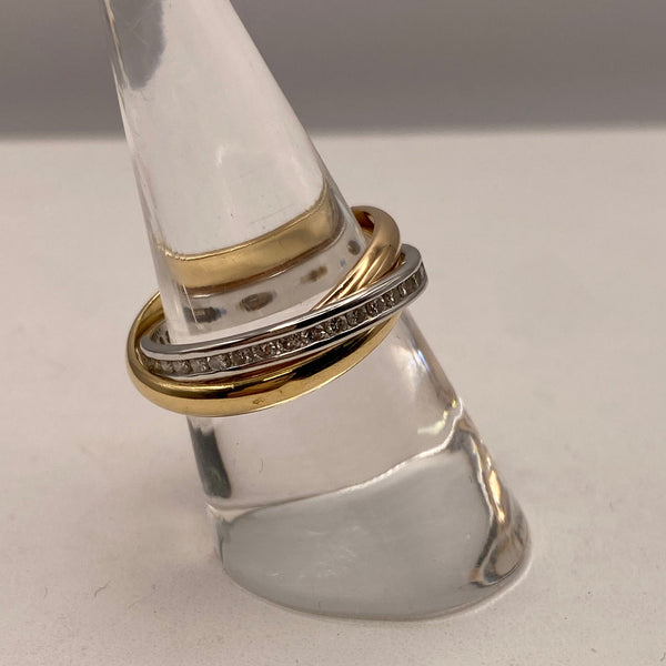 Alliance Or Jaune et Or Blanc 18 Carats - Taille 58