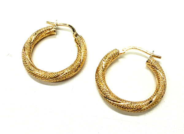 Boucles d'oreilles créoles en Or jaune 18K - 2.15G