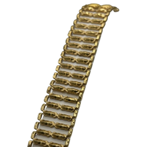 Bracelet Fantaisie Or Jaune 18K Gourmette Articulée 17.5cm