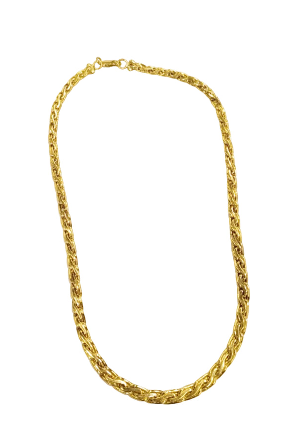 Collier Princesse Or Jaune Palmier Mous 18 K