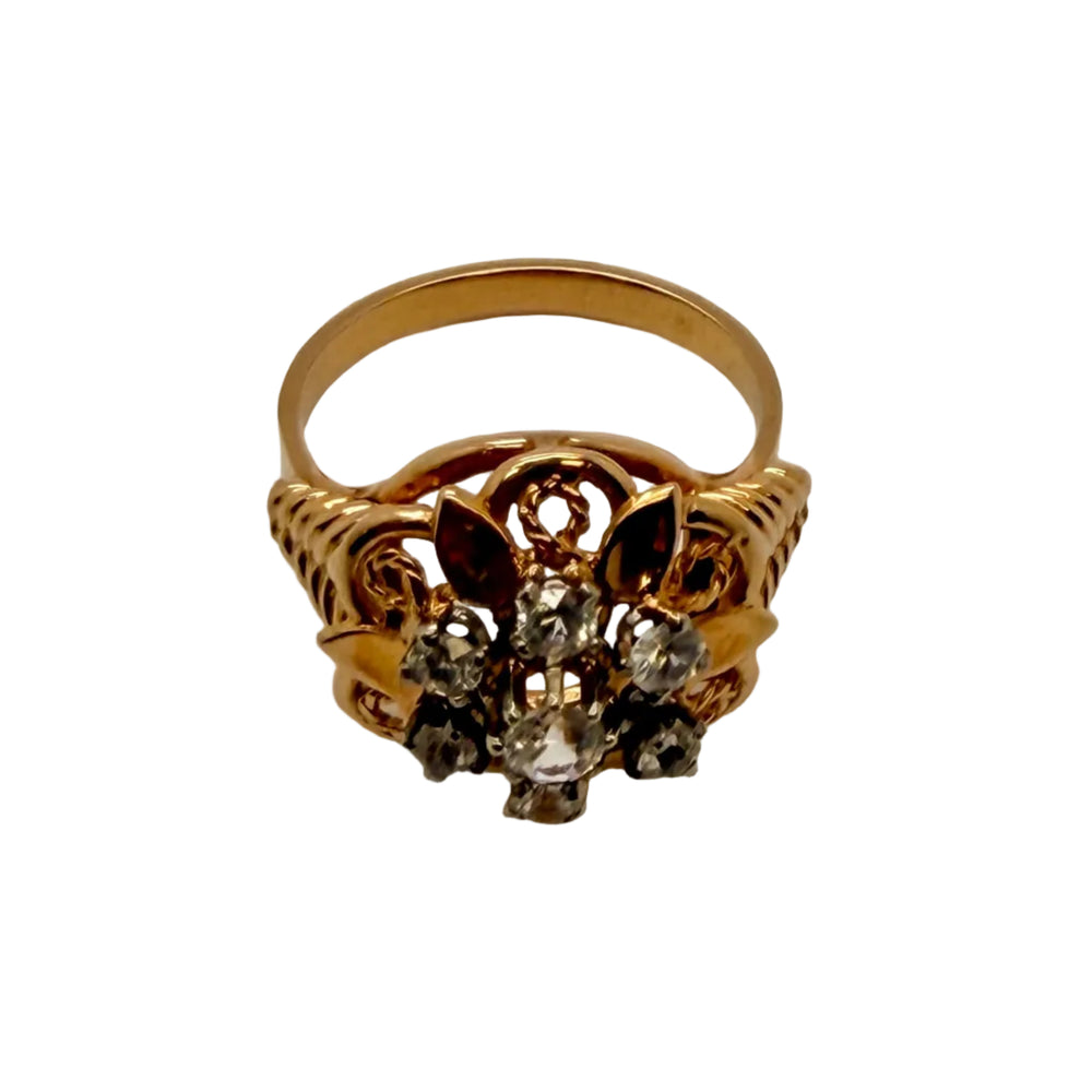 Bague Chou en Or Jaune 18K - Taille 53 - 5.35G