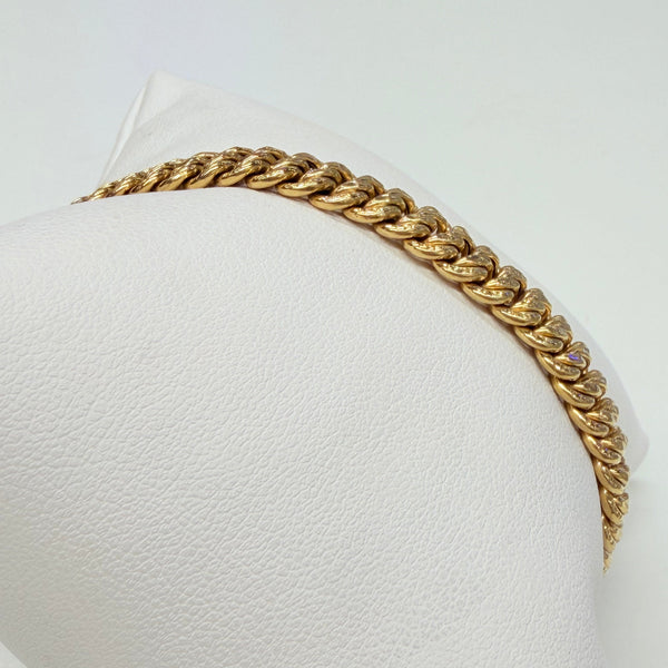 Bracelet Maille Américaine Or Jaune 18k