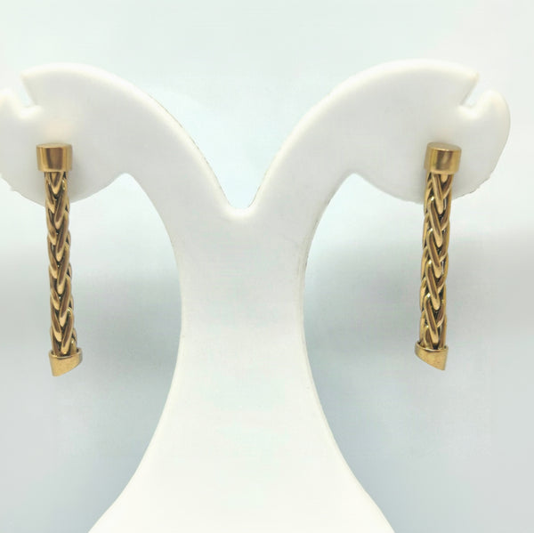 Boucles d'oreilles pendantes en or jaune 18K