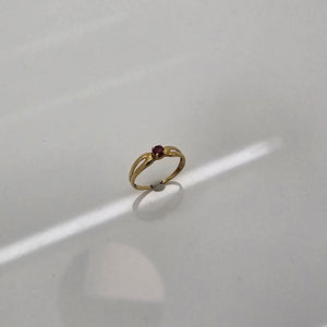 Solitaire en Or Jaune 18K - Taille 52 - 2.30G