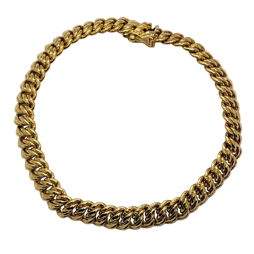 Bracelet Maille Américaine en Or Jaune 18 Carats