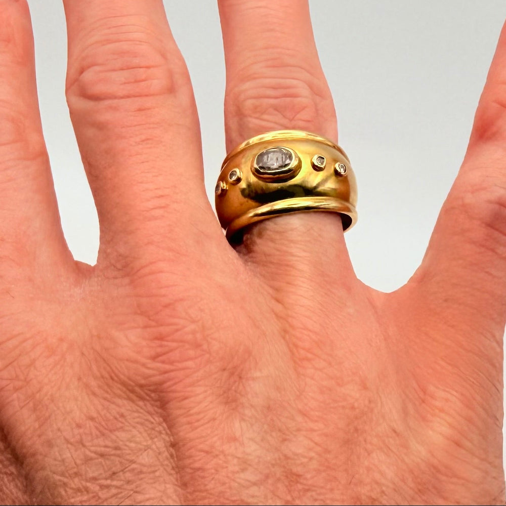 Bague en Or Jaune 18 Carats - Taille 56
