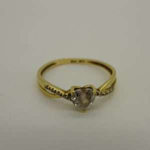 Bague Solitaire Or Jaune 18K Taille-54