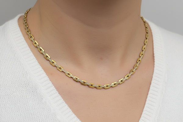 Collier en 2 Ors jaune et gris 18K - 21.51 Grs