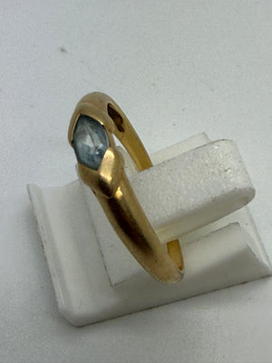 Bague Solitaire en Or Jaune 18K - Taille 55 - 1.81 Grs