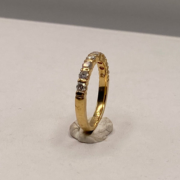 Bague Demi Tour en Or Jaune 18K Taille-58
