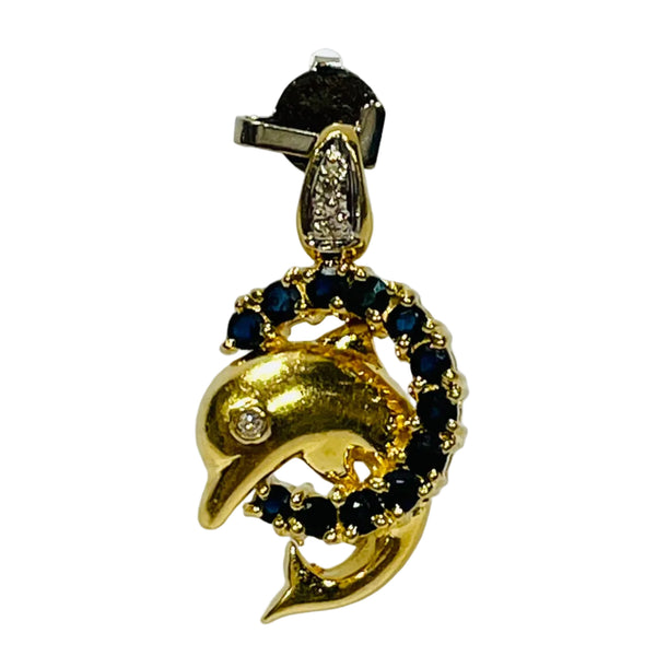 Pendentif Dauphin en Or 18K - 2.80G