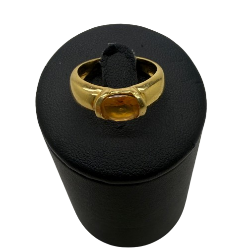 Bague en or jaune 18K avec citrine - T 52