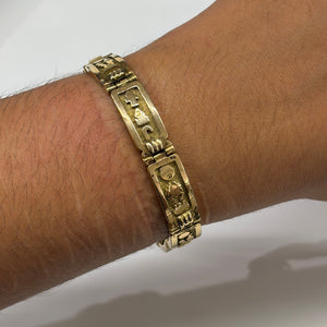 Bracelet Égyptien Vintage en Or 18 Carats