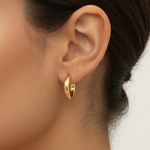 Boucles d'oreilles créoles en or jaune 18 k - 0.94 G