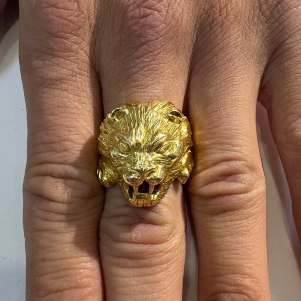 Chevalière en or jaune 18k Taille-59