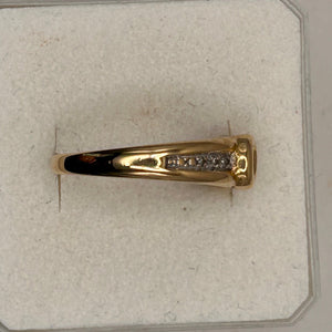 Bague en Or Jaune 18K avec Diamants 0.05ct