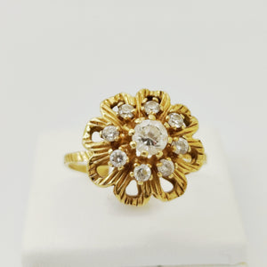 Bague chou en Or jaune 18K 4.58 Grs - Taille 61