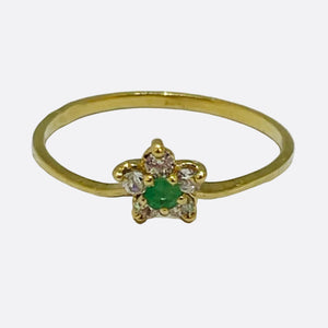 Bague Marguerite en Or Jaune 18k - 1.48 G