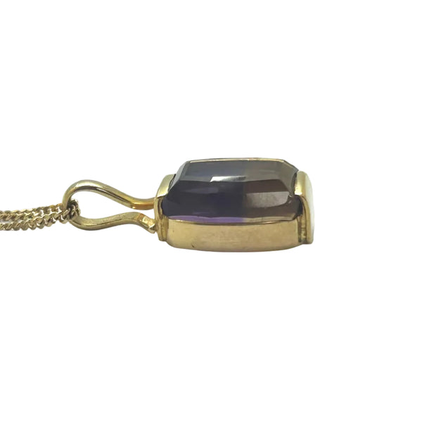 Pendentif Amétrine en Or Jaune 18k