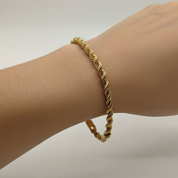 Bracelet Identité en Or Jaune 18K - 3.30g